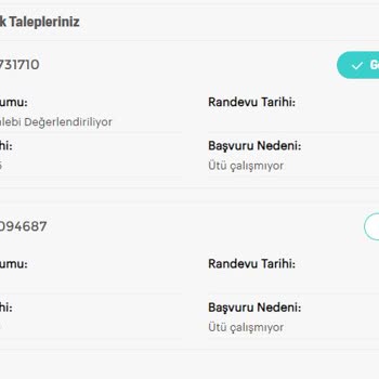 Arçelik Buharlı Ütü İçin Yazılı Servis Raporu Talebi