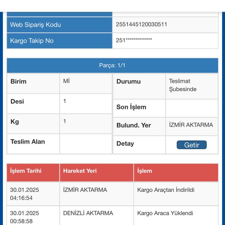 Kargo İzmir'de Takıldı, Müşteri Hizmetleri Sessiz