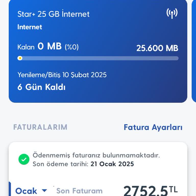 Yanlış Fatura Ve GB Yüklemesi Sorunu