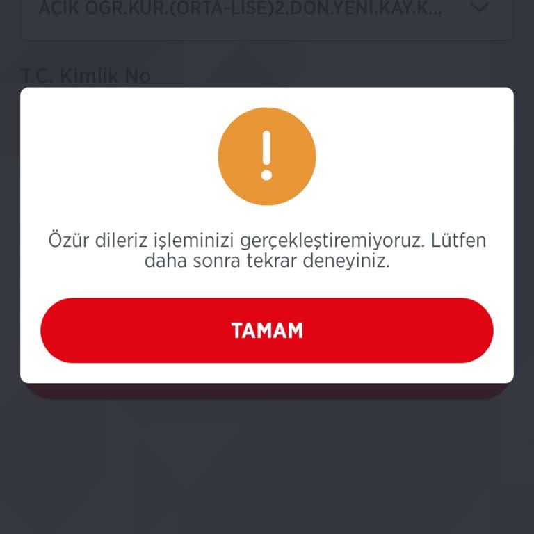 Ziraat Mobil Üzerinden Kayıt Yenileme Ücreti Yatırılamıyor