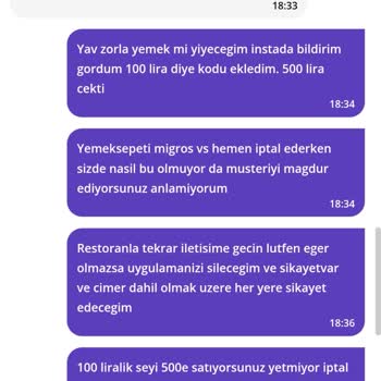 Getir'de Yanıltıcı Reklam Ve İptal Sorunu