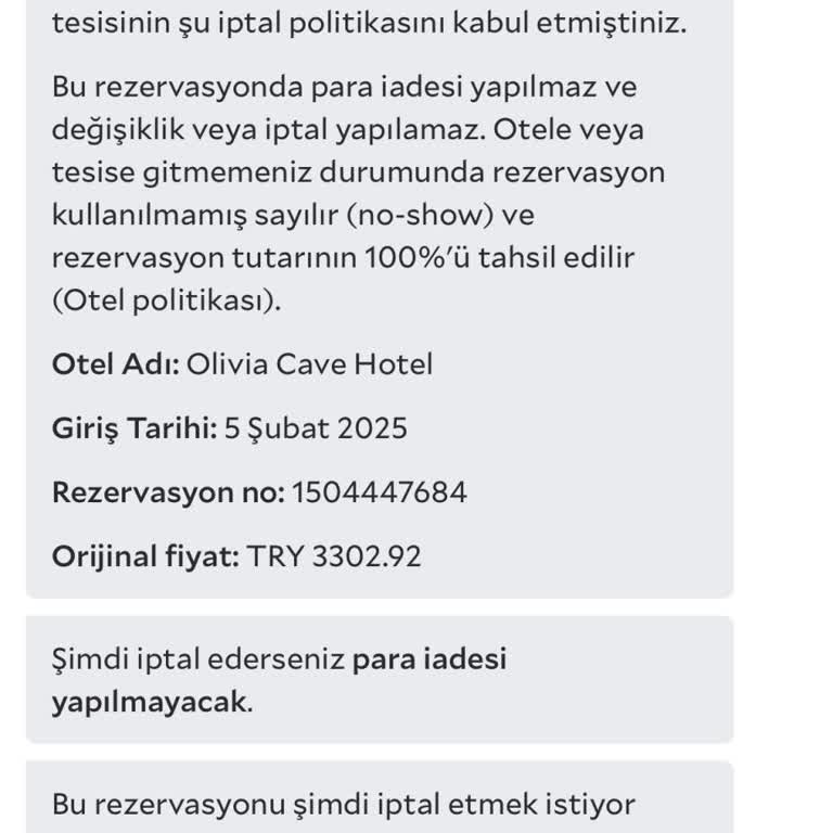 Zorlu Hava Koşulları Nedeniyle İptal Edilemeyen Rezervasyon Ve Geri Ödeme Engeli