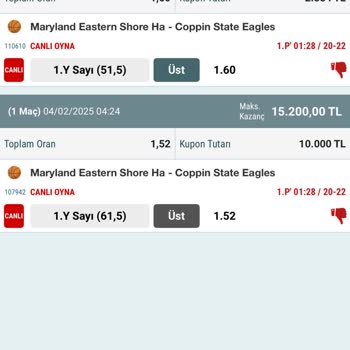 Yanlış Periyot Bilgisi Nedeniyle Kaybedilen Bahis