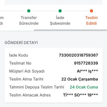 İade Sürecinde Yaşanan Sorunlar Ve Hatalı Bilgilendirme