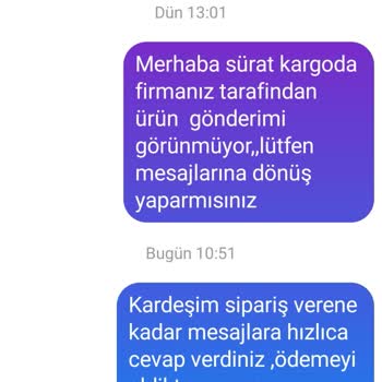 Kargoya Verilmeyen Sipariş Ve İletişim Sorunu