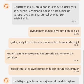 Çark Sistemi Kuponları Kayboluyor, Müşteri Hizmetleri Çözüm Sunmuyor