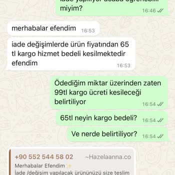 Yüksek Kargo Ücreti Ve Yanıltıcı İade Politikası
