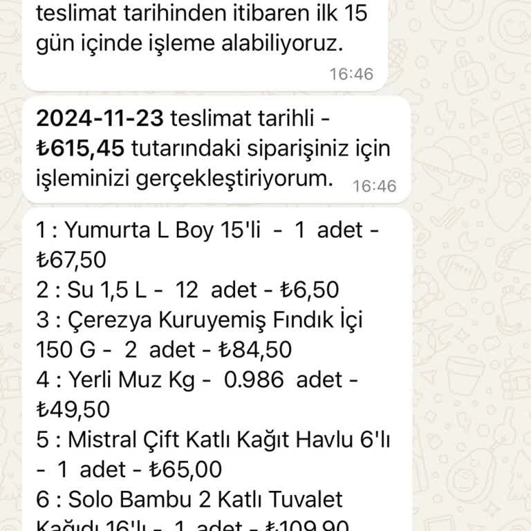 Yanlış Sipariş Ve İletişim Sorunu