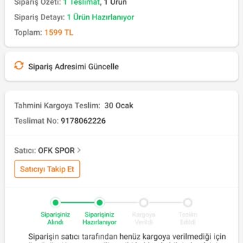 Sipariş Edilen Ürün Kargoya Verilmiyor Ve İletişim Kurulamıyor