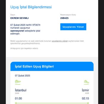 İptal Edilen Uçuş Ve Mağduriyet