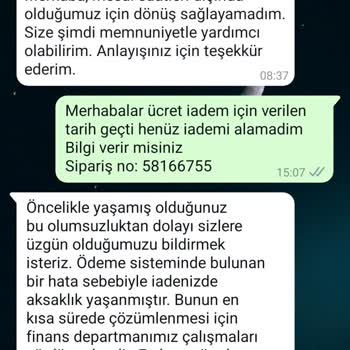İade Ücreti 17 Gündür Yatmadı