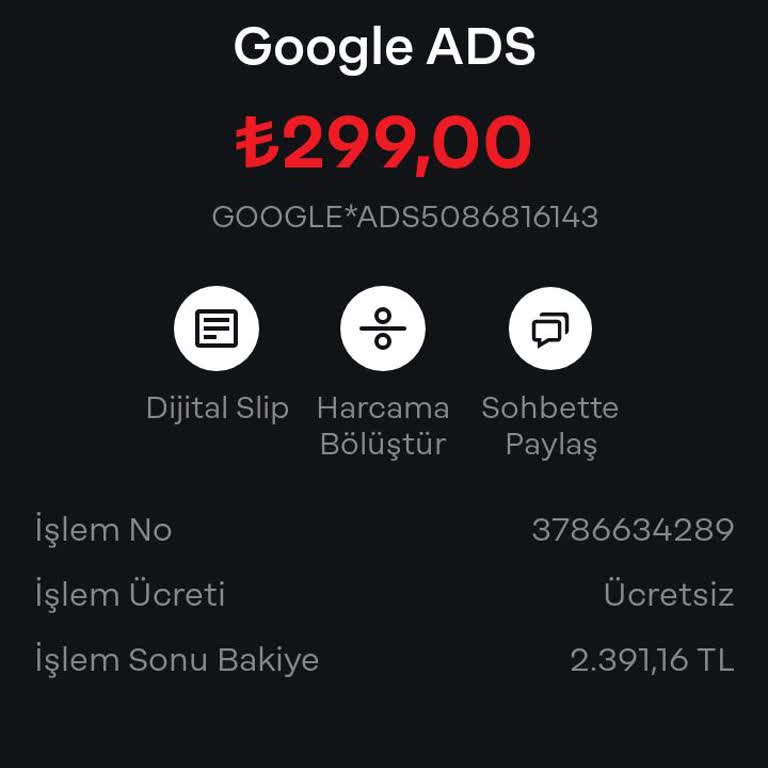 Papara Google Ads Hesabımdan İzinsiz Para Çekimi