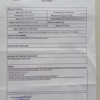 Ameliyat Sonrası Uçuş Erteleme Talebi Yanıt Bekliyor