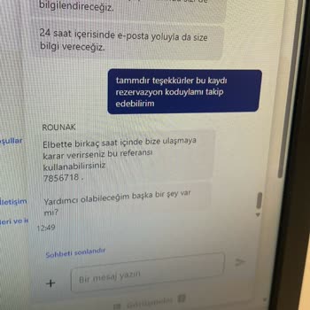 Rezervasyon Tarihi Hatası Ve Yavaş İletişim Süreci