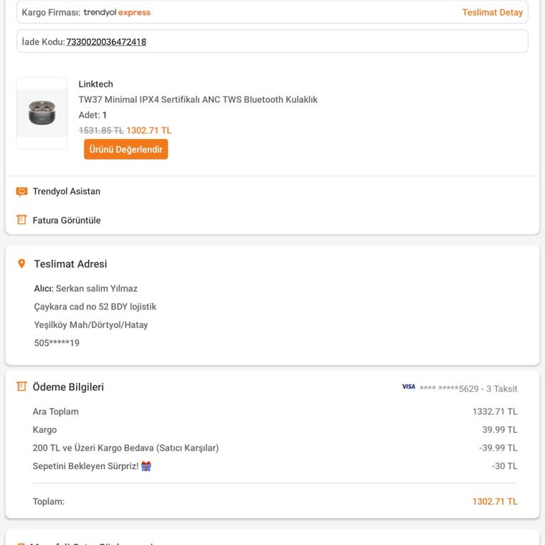 Kalitesiz Kulaklık Ve İade Sorunu