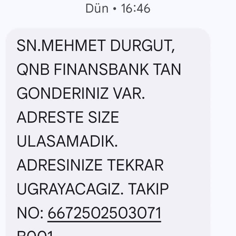 PTT Kargo'nun Yanıltıcı Teslimat Mesajları