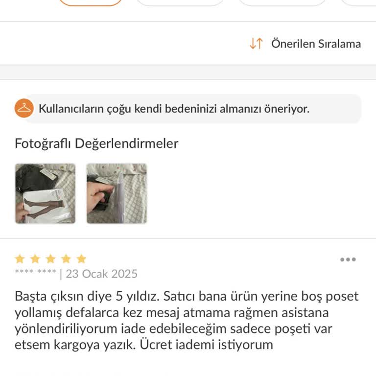 Eksik Ürün Ve İlgisiz Müşteri Hizmetleri Sorunu