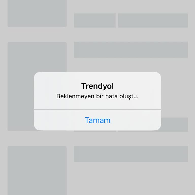 Trendyol Uygulamasında Sürekli Hata: Çözüm Bekleniyor
