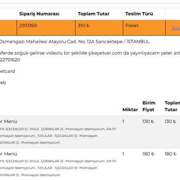 Köfteci Yusuf'ta Geç Gelen Soğuk Sipariş Sorunu