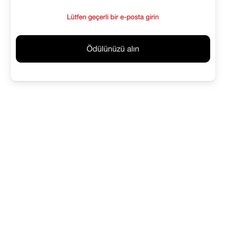 İndirim Linki Sorunu: Geçersiz E-posta Hatası