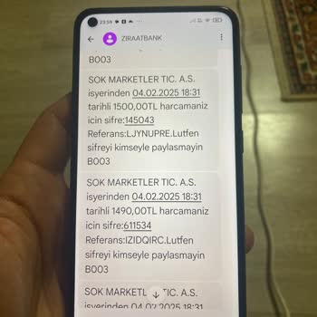 Şok Market Üzerinden Bilgim Dışında Para Çekilmesi