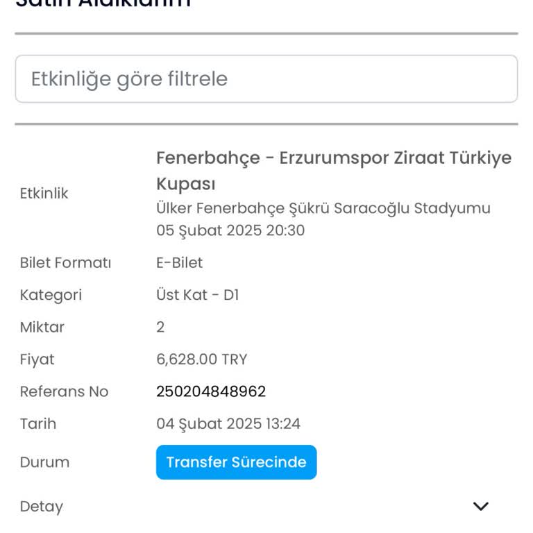 Bilet Teslimatında Yaşanan Sorun