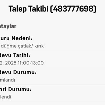 Garanti Kapsamında Çatlayan Ocak Düğmesi Sorunu