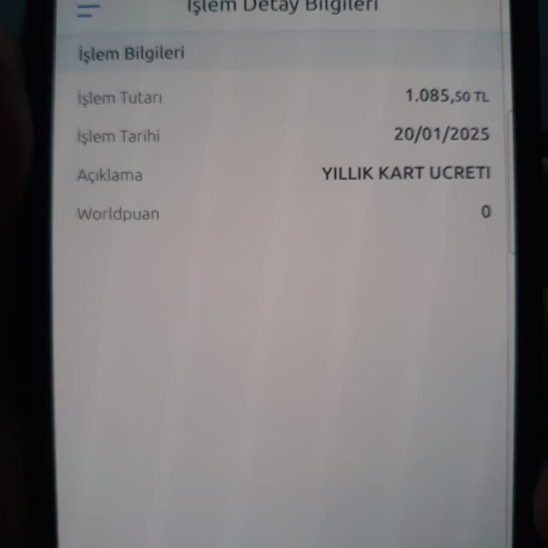 Yıllık Kart Aidatının İadesi Talebi