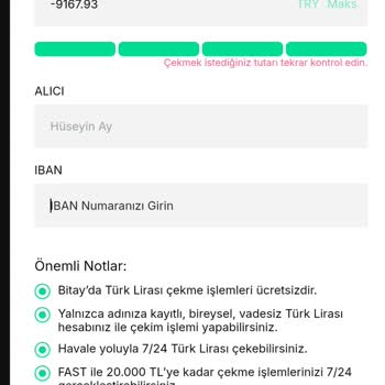 Bitay'da Bakiye Sorunu Ve İletişim Eksikliği