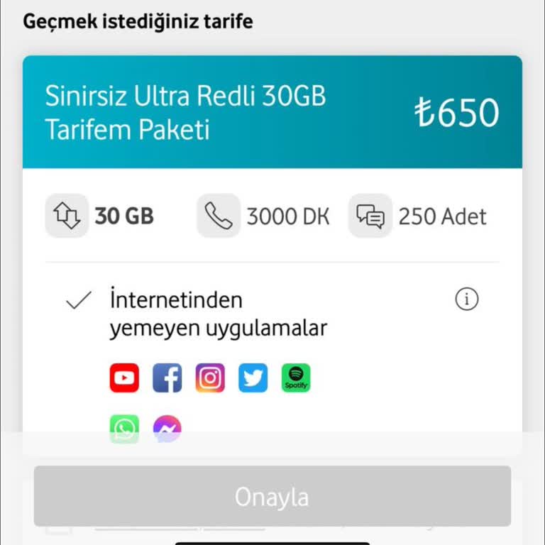 Vodafone'un Etik Dışı Tarife Politikası