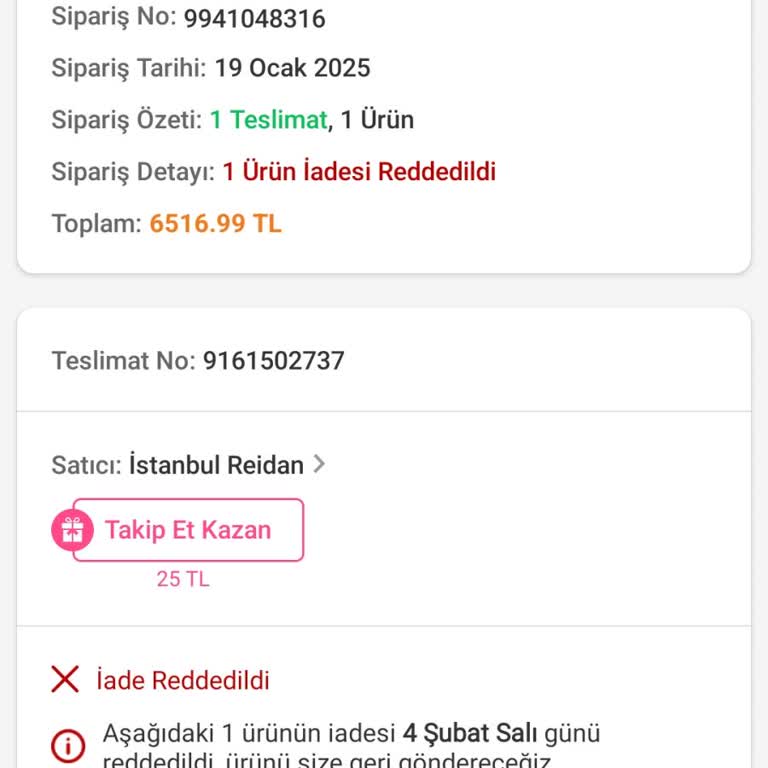 Defolu Ürün Ve İade Sorunu