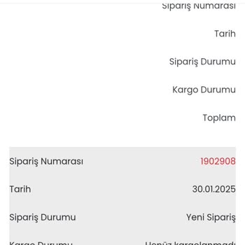 Kargolanmayan Sipariş Sorunu