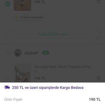 Sepet Fiyatı Ve Ek Ücretler Hakkında Şikayet