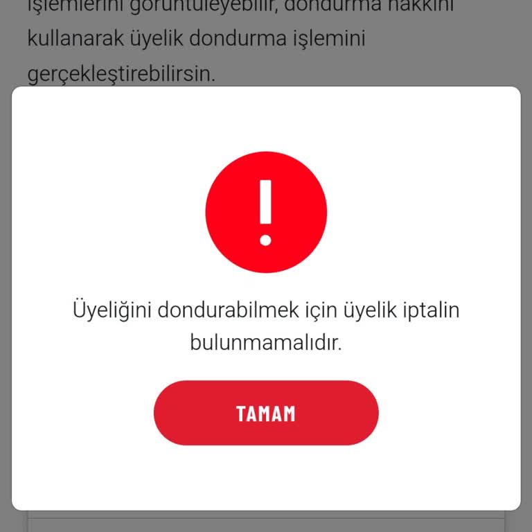 Macfit Üyelik Dondurma Sorunu
