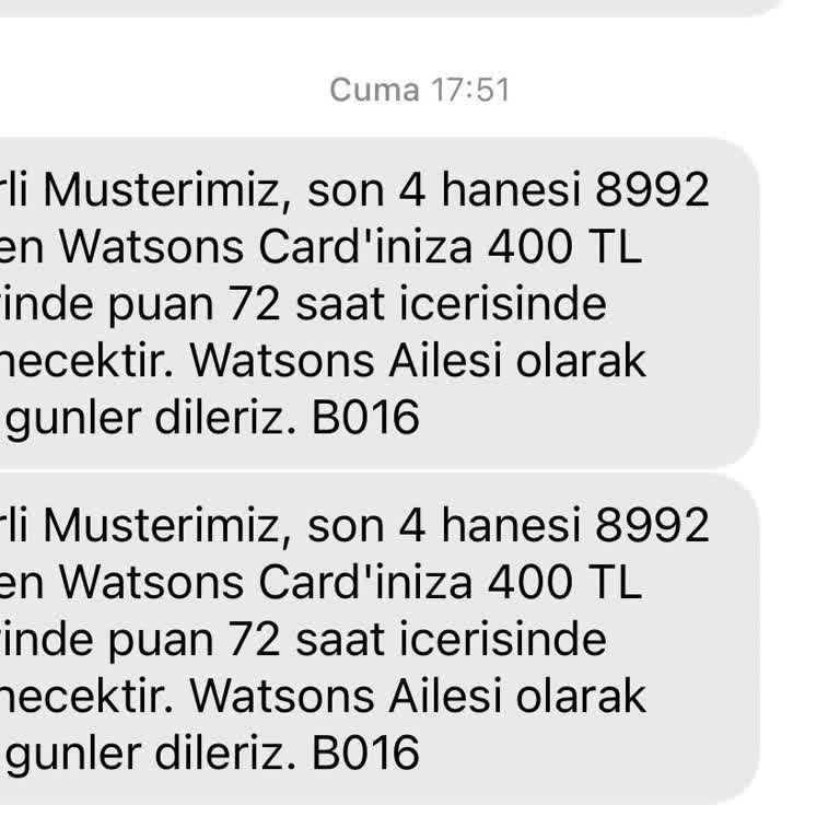 Watsons'tan Kazanılan Puanlar Hala Hesapta Yok!