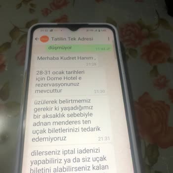 İptal Edilen Rezervasyon Ve Geri Ödeme Sorunu