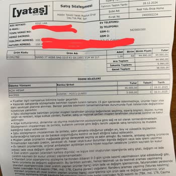 Enza Home'dan Teslimat Sorunu Ve Müşteri Hizmetleri Hayal Kırıklığı