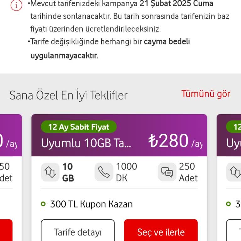 Vodafone Tarifesindeki Aşırı Zam