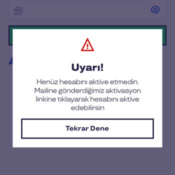 Aktivasyon Kodu Gelmiyor Mobil Giriş Yapılamıyor
