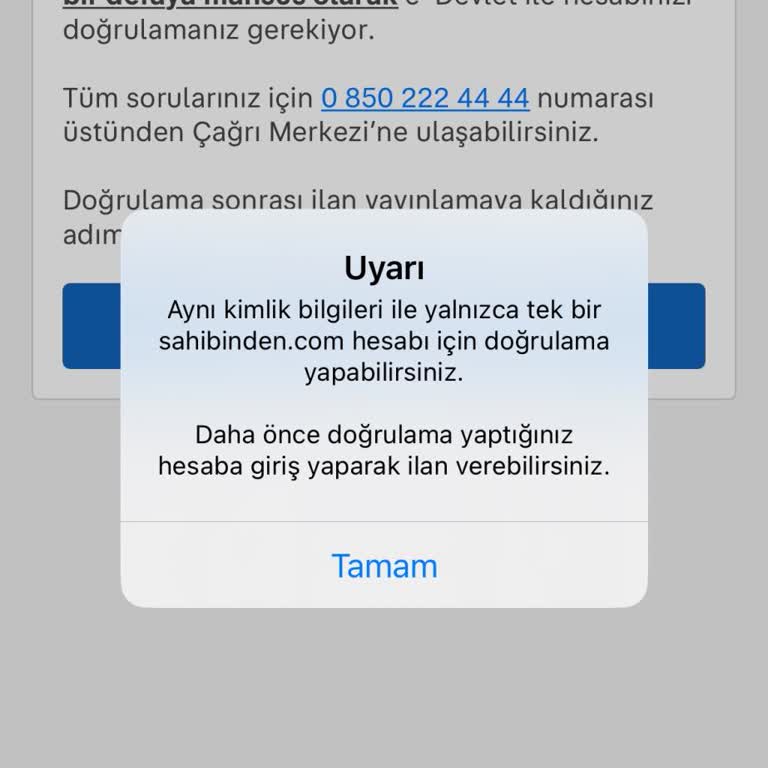 E-Devlet Doğrulama Sorunu Nedeniyle İlan Veremiyorum