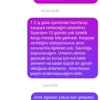Sipariş Gecikmesi Ve İletişimsizlik Sorunu