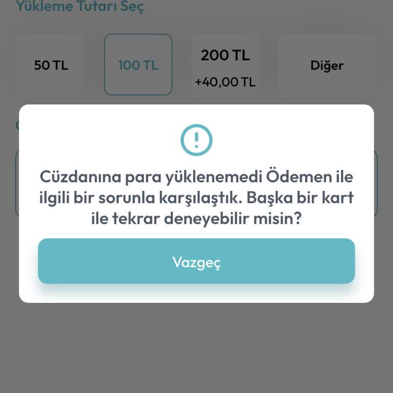 BinBin Uygulamasında Cüzdana Para Yükleme Sorunu