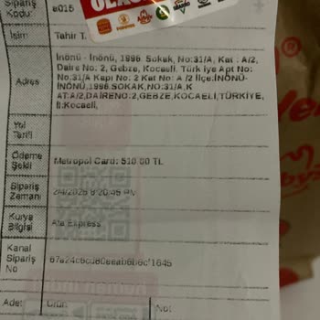 Siparişlerimdeki Eksiklikler Ve Yanlış Anlaşılmalar