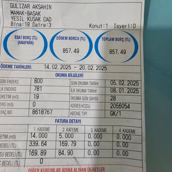 Şubat Ayı Su Faturasındaki Anormal Artış