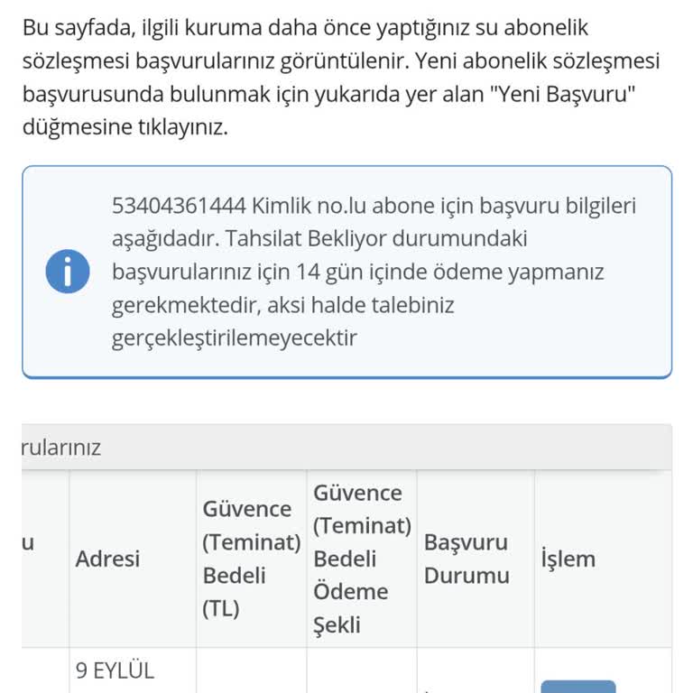 İzsu Abonelik İşleminde E-Devlet Sorunu