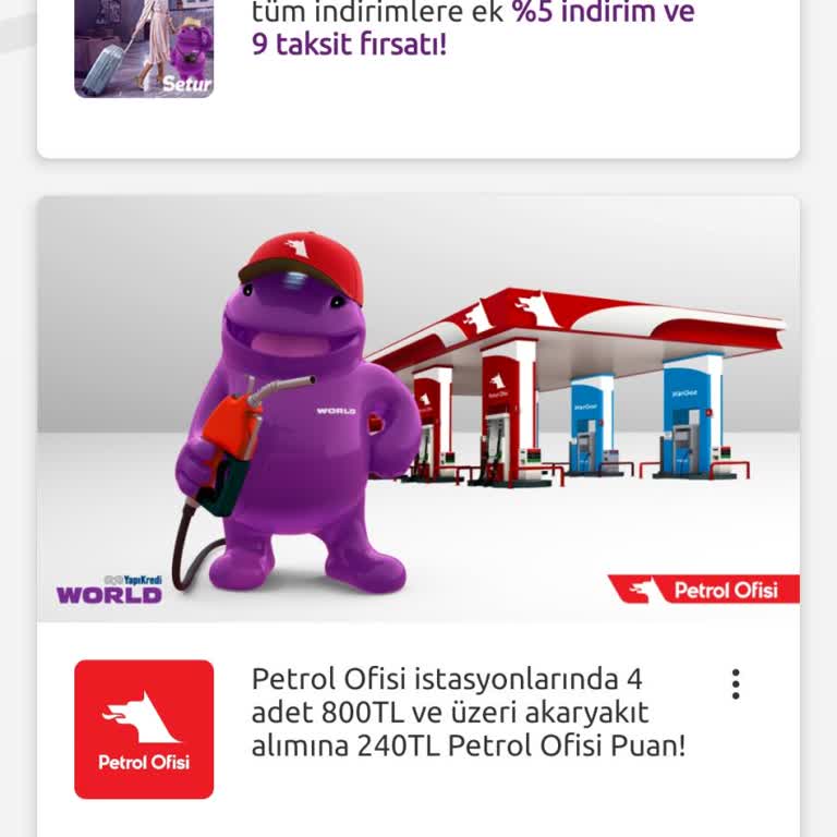 Yapı Kredi Worldcard İle Anlaşmalı İstasyon Sorunu