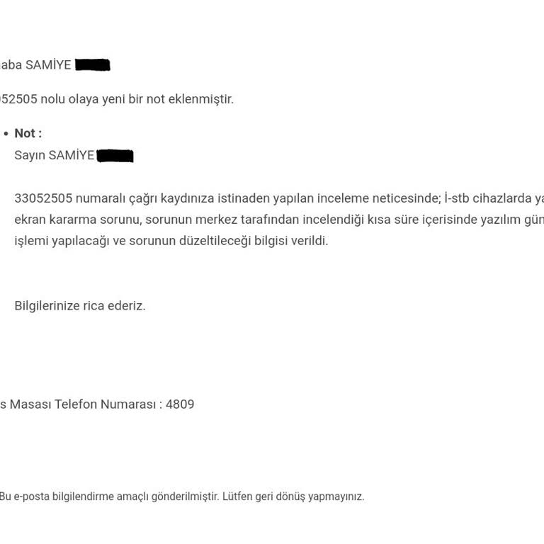 TÜRKSAT Kablo TV Yayın Sorunları Ve Yetersiz Teknik Destek