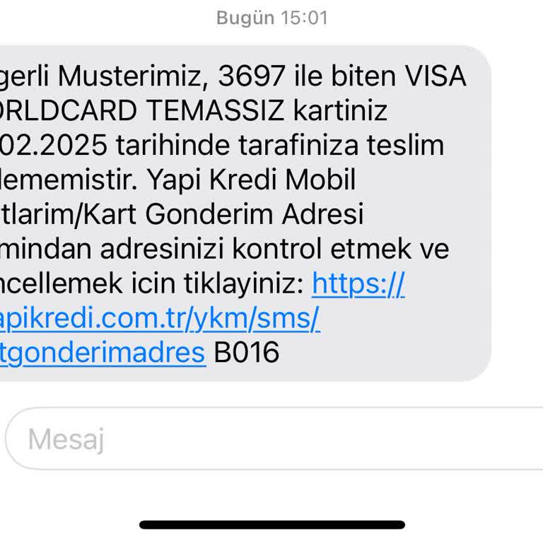 PTT'nin Kredi Kartı Teslimatındaki Sorun