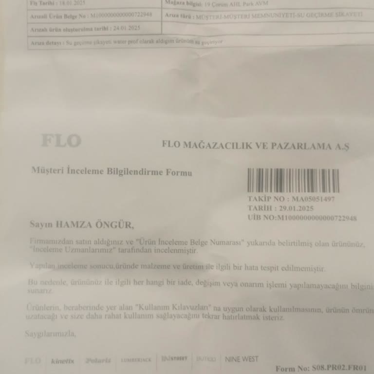 Su Geçirmez Denilen Ayakkabı Su Alıyor Mağduriyet Yaşıyorum