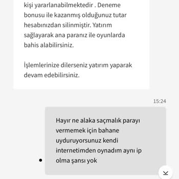 Deneme Bonusu Çekim Talebi Sorunu